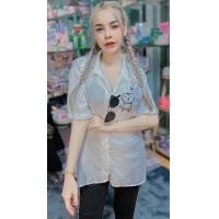 ราคา เสื้อเชิ๊ตลายน้องแมว (20925341669)
