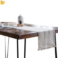 ราคา Leficus ผ้าปูโต๊ะผ้าฝ้ายทอมือสำหรับโต๊ะรับประทานอาหารในครัวผ้าปูโต๊ะบ้านไร่แบบชนบทพร้อมส่ง (19810791277)