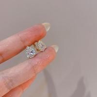 ราคา JKISS ต่างหู Zircon Drop แบบฝรั่งเศส S925 ชุบเงิน 14 K Gold Ins ต่างหูสไตล์เรียบง่ายสำหรับสุภาพสตรี E1027 1pairs (21117681576)
