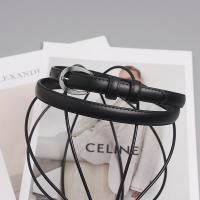 ราคา แบบใหม่ หัวเข็มขัดกลมเงิน หนังวัวแท้ เข็มขัดเส้นเล็ก LK151 (18793407729)