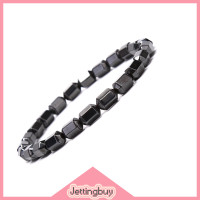 ราคา Jettingbuy ลดราคาสุดพิเศษลูกปัดสีดำฮีมาไทต์แม่เหล็กธรรมชาติกำไลสร้อยข้อมือดูแลสุขภาพเครื่องประดับสำหรับผู้ชาย (20423905156)
