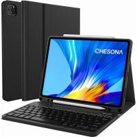 ราคา CHESONA iPad Pro 11 Case with Keyboard iPad Air 5th Generation Case with Keyboard Detachable Pencil Holder Flip Stand Cover iPad Air 5th 4th Gen 10 9 Keyboard iPad Pro 11 Keyboard Black iPad Pro 11 iP