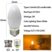 ราคา Home Mi หลอดไฟ LED 2835 SMD C35 2W E27 B22 AC 220V หลอดไฟสีสันสดใส LED ไฟนำร่องตกแต่งเทศกาลโคมไฟคริสมาสต์ในบ้าน (20420427899)