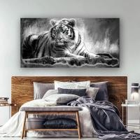 ราคา ภาพวาดบนผืนผ้าใบเสือสีดำและสีขาวภาพวาดสัตว์บนผ้าใบพิมพ์ภาพผนังศิลปะสำหรับห้องนั่งเล่นการตกแต่งบ้านสมัยใหม่1ชิ้นกรอบภายในหรือไร้กรอบ การปรับแต่งรวมถึงผ้าใบวาดภาพและกรอบ (20020950307)