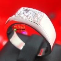 ราคา แหวนเพชร แหวนเงินแท้ ชุบทองคำขาว เพชร Swiss YTG 10405 (17550583527)