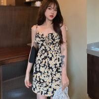 ราคา ชุดเดรสสั้น เปลือยหลัง พิมพ์ลายดอกเดซี่ สไตล์เซ็กซี่ แฟชั่นสำหรับสตรี ชุด (16452186623)