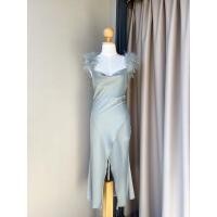 ราคา Furby dress เดรสขนนก เดรสผ่าหน้าแต่งสายขนนก (19088284226)