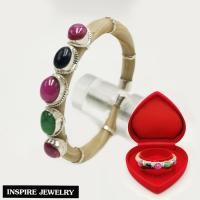 ราคา Inspire Jewelry กำไลหางช้างสีขาว หางช้างเผือกแท้ ตัวเรือนเงินแท้ ฝังพลอยแท้ จำนวน 5 เม็ด สวยหรู เป็นเครื่องประดับมงคล Thai Quality พร้อมกล่องกำมะหยี่หรู จำนวนจำกัด (1769926991)