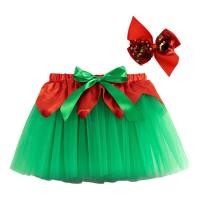 ราคา Girls Christmas Tutu Tulle Dance Skirt Princess Dress Layered Party Dress with Bow Hair Clip Christmas Costume for Little Girls favorable (20755530847)