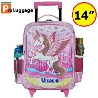 ราคา ProLuggage กระเป๋านักเรียน กระเป๋าเป้มีล้อลาก เป้สะพายหลัง ยูนิคอร์น ม้าโพนี่ Unicorn ขนาด 14 นิ้ว 15 นิ้ว รุ่น PN20 (18550328666)