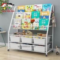 ราคา ที่เรียบง่ายเด็กของเล่นชั้นเก็บเด็กชั้นวางหนังสือรูปภาพชั้นวางหนังสือเหล็กบ้านชั้นอนุบาลหลายชั้นวางหนังสือ (17272299299)