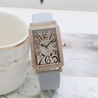 ราคา GOGOEY นาฬิกาแบบเทปติดพลอยเทียมทรงสี่เหลี่ยมสำหรับสุภาพสตรีแฟชั่นย้อนยุคตาชั่งดิจิตอลนาฬิกาควอตซ์สตรี2211 (18708544784)