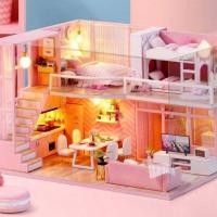 ราคา บ้าน DIY 2 ชั้น Dream Angel ประกอบเอง มีไฟLED และกาว พร้อมส่งจากไทย (20085098199)