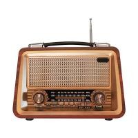 ราคา Portable Wooden Retro Radio Wireless Bluetooth Speakers HIFI Stereo AM FM Radio Player USB TF AUX MP3 (19758515428)