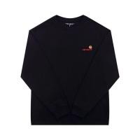 ราคา Carhartt เสื้อยืดแขนยาวปักโลโก้ขนาดเล็กคลาสสิกเสื้อยาวปิดถึงก้นคู่ชายและหญิงทันสมัย (17673178386)