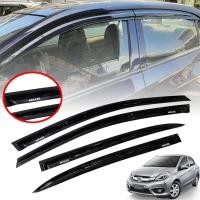 ราคา กันสาดประตู คิ้วกันสาด กันแมลง กันแดด รุ่น ฮอนด้า บริโอ้ อเมซ HONDA BRIO AMAZE ปี 2012 2019 สีดำเงา โลโก้ขาว 4 ชิ้น (4456632875)