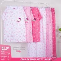 ราคา ชุดเซ็ตคิดตี้ เสื้อยืด ลายคิตตี้ กางเกงขายาว ลายปักคิตตี้ Kitty Pants Set เสื้อคิตตี้ งานปักคิตตี้ เนื้อผ้าคอตต่อนแท้ พิมพ์ลายคิตตี (9433294311)
