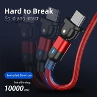 ราคา Readystock Gratis Ongkir 180ชนิดชาร์จเร็วแบบหมุนได้สำหรับ Huawei ที่ชาร์จแบตเตอรี่โทรศัพท์ข้อมูล Apple สายข้อมูล Samsung Iphone สายชาร์จข้อมูล Micro USB สายข้อมูลแม่เหล็กรถไฟโทรศัพท์ (20044877582)