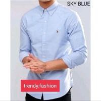 ราคา Mens Shirt long sleeve Oxford cotton premium quality (16487122593)