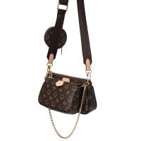 ราคา New Shoulder Bag Clutch purse Messenger Handbag Tote Women Shoulder Bag Chain 3 Bag Set PU Leather Ladies Chain Shoulder Messeng (13597515719)