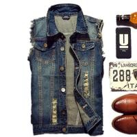 ราคา แจ็กเก็ตยีนส์ขาดสำหรับผู้ชายเสื้อกั๊กเดนิมฮิปฮอปเสื้อกั๊กเสื้อโค้ตยีนส์เสื้อแจ็คเก็ตแขนกุดสำหรับผู้ชายแบรนด์คาวบอย (20126038554)