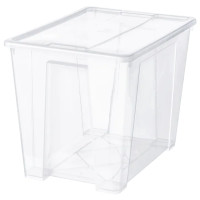 ราคา กล่อง กล่องพลาสติกใส กล่องเก็บของอเนกประสงค์ พร้อมฝาปิด มีหลายขนาดให้เลือก SAMLA ซัมล่า IKEA (10758864126)