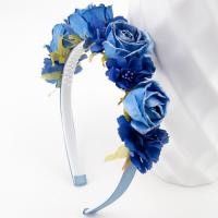 ราคา ที่คาดผมดอกไม้ดอกกุหลาบจำลองสีน้ำเงินมงกุฎดอกไม้ขนาดใหญ่ที่คาดผมแฟชั่นสำหรับเจ้าสาววันหยุดชายหาดผมห่วงเครื่องประดับผม (20940556321)