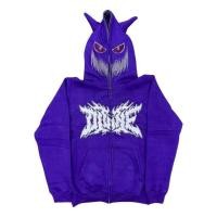 ราคา เสื้อแจ็กเก็ตมีฮู้ดสไตล์ฮิปฮอปเสื้อมีฮู้ดแบบซิปสเว็ตเชิ้ตแบบหลวมโครงกระดูกประดับพลอยเทียมเสื้อฮู้ดดี้สำหรับผู้หญิงและผู้ชายแนวสตรีท Y2K สวยงาม (19877483002)