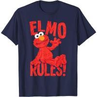ราคา เสื้อยืด พิมพ์ลาย Sesame Street Elmo Rules สําหรับผู้ใหญ่ (20347232073)