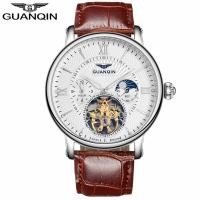 ราคา Relogio Masculino GUANQIN Mens นาฬิกาแบรนด์หรู Tourbillon Skeleton นาฬิกาอัตโนมัติผู้ชายกีฬาหนังนาฬิกาข้อมือ HOT (19627760231)