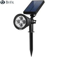 ราคา Brifit 2 in 1 หลอดไฟพลังแสงอาทิตย์พลังงานแสงอาทิตย์สวนไฟกลางแจ้งกันน้ำ 4 ไฟ LED แลนด์สเคปไฟติดผนังพร้อมเปิดปิดอัตโนมัติสำหรับลานถนนทางเดินลานสระว่ายน้ำสีฟ้าสีขาว (16773626236)