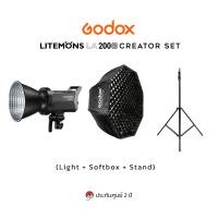 ราคา ชุดไฟถ่ายวีดีโอสำหรับครีเอเตอร์ Godox Litemons LA200Bi Bi Color Set LA200Bi LED Softbox Stand ประกันศูนย์ 2 ปี ALPHAWOLF (16235236099)
