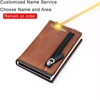 ราคา Engraving Wallet RFID Carbon Fiber Credit Card Holder Aluminium ID Card Case Men Wallet Minimalist Coins Pocket Money Clip Purse (19689163590)