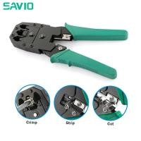 ราคา SAVIO คีมหนีบสายเคเบิลเครือข่ายคีมหนีบและตัดชุดคีมทำสายแลนคีมปลอกสายไฟ (18731246625)