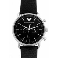 ราคา Emporio Armani นาฬิกาข้อมือผู้ชาย รุ่น AR11143 Chronograph Black Leather (18327908515)