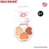 ราคา MILA COLOR พาเลท อายแชโดว์ 4 เฉดสี พาเลทอายแชโดว์ โดนัทน่ารัก อายแชโดว์พาเลทท์ เนื้อแมท ชิมเมอร์ กลิตเตอร์ (15703539922)
