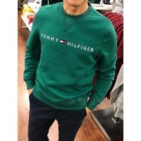 ราคา Tommy Hilfiger Tommy mens autumn and winter new handsome fashion embroidery Logo plus velvet round neck pullover sweater (20379477144)