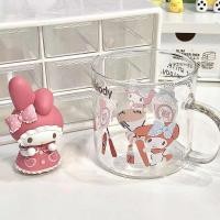 ราคา Sanrio Cinnamoroll Kuromi แก้วบอโรซิลิเกตทรงสูงเหยือกแก้วอะนิเมะแก้วและจานรองเด็กถ้วยชากาแฟถ้วยน้ำทนความร้อน (20239492601)