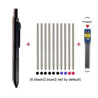 ราคา 4 In1ปากกาลูกลื่นมัลติฟังก์ชั่นเติมได้และปากกาลูกลื่นยืดหดได้ปากกาลูกลื่นไส้ดินสอ0 5มม พร้อมหมึกสีดำ แดง น้ำเงิน (17116288833)