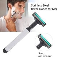 ราคา ที่โกนหนวด มีดโกนหนวด กำจัดขน 2 ใบมีด ที่โกนหนวด ใช้ตกแต่งหนวดเคราให้เรียบเนียน ใช้งานได้ทั้ง โกนหนวดเครา หรือกำจัดตกแต่งต่างได้ ใบมีดแบบคู่ ช่วยในการตัดหนวดเครา ขนต่างๆได้อย่างง่ายดาย ด้ามจับออกแบบมา