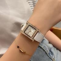 ราคา Scottie 9154ตารางควอตซ์นาฬิกาผู้หญิงแฟชั่นเพชรโรมันสีส้มอารมณ์นาฬิกาผู้หญิงสายหนัง (17546469914)