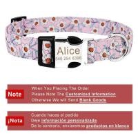 ราคา hot Pet Collars Personalized Engrave Customize Name Dog Collar Custom Cat for Big Small Dogs Flower Pattern (20385139466)