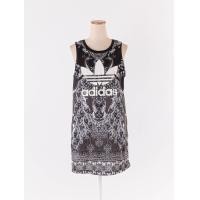 ราคา adidas เดรสสั้นแขนกุดสีเขียวแก่ สกรีนลาย ซับในทั้งตัว Preloved (20670033397)