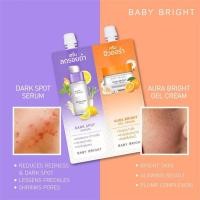 ราคา 6ซอง กล่อง Baby Bright Duo Booster Dark Spot Serum Aura Bright Gel Cream เซรั่มลบรอยดำ ครีมผิวออร่า (20316486004)