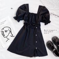 ราคา เดรสผ่าหน้าแขนตุ๊กตา จั้มเอวกระดุมขาวผ้าคอตตอนลินิน น่ารักมากๆ (17377093154)