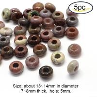 ราคา Beebeecraft 5 10 PC ธรรมชาติอินเดีย Agate ลูกปัดยุโรปขนาดใหญ่หิน Rondelle หลวมลูกปัดยุโรป Charm สร้อยข้อมือสำหรับเครื่องประดับ (16058050199)