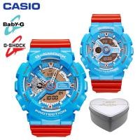 ราคา G Shock Baby G GA110 BA110 คู่ชายหญิงชุดกีฬานาฬิกาแสดงเวลาคู่กันกระแทกและกันน้ำโลกไฟ LED คนรักกีฬานาฬิการับประกัน 4 ปี BA 110NC 2A GA 110NC 2A (15679556700)