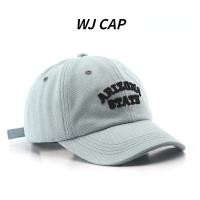 ราคา WJ หมวกผ้ายีนส์ลายลิ้นตัวอักษรสำหรับบุรุษและสตรีกีฬากลางแจ้งหมวกเบสบอลกันแดด (20516545511)