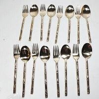 ราคา ชัอนส้อม 12 คู่ ทองเหลืองลายไผ่ (6980504611)