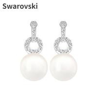 ราคา ต่างหูมุก สวารอฟสกี้ ออสเตรีย 925 เงินสเตอร์ลิงออกแบบมินิ Swarovski Austrian Pearl Stud Earrings in Minimalist Petite Design 925 Sterling Silver (21166156317)